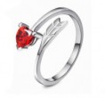 Heart Crystal nastaviteľný prsteň biele zlato a striebro 18,90EUR Kód produktu: RG200119